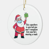 おもしろい2020年オーナメントサンタinファセマスク セラミックオーナメント (左)