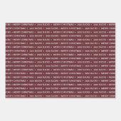 おもしろい2020最低クリスマス・バーガンディ ラッピングペーパーシート (正面)