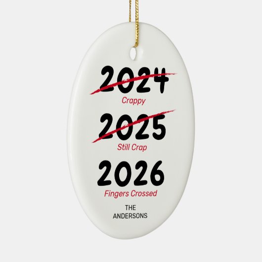 おもしろい2022年クリスマス セラミックオーナメント (右)