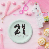 おもしろい21歳かわいいカクテルパターン ペーパープレート (パーティー)