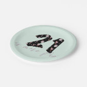 おもしろい21歳かわいいカクテルパターン ペーパープレート (アングル)