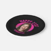 おもしろい21歳の誕生日カスタム文字写真 ペーパープレート (アングル)