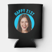 おもしろい21歳の誕生日カスタム文字写真 缶クーラー (正面)