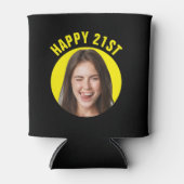 おもしろい21歳の誕生日カスタム文字写真 缶クーラー (正面)