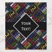 おもしろい21歳の誕生日パーティーモノグラム ワインラベル (シングルラベル)