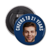 おもしろい21歳カスタム文字写真海軍 栓抜き (正面)