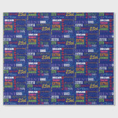 おもしろい25th誕生日パーティモノグラパーソナライズされたム ラッピングペーパー (フラット)