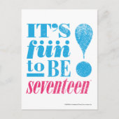 おもしろい2 B 17 – アクア ポストカード (正面)