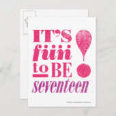 おもしろい2 B 17 – マゼンタ ポストカード (正面/裏面)