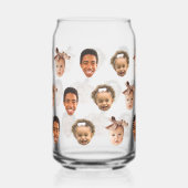 おもしろい3カスタム子供の写真のパパ ガラス缶 (正面)