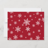 おもしろい3フォトコラージレッドバウブルオーナメントホリデー カード (裏面)