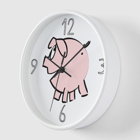おもしろい3漫画イラストレーションピグイヤー誕生日WC3 壁時計 (傾斜)