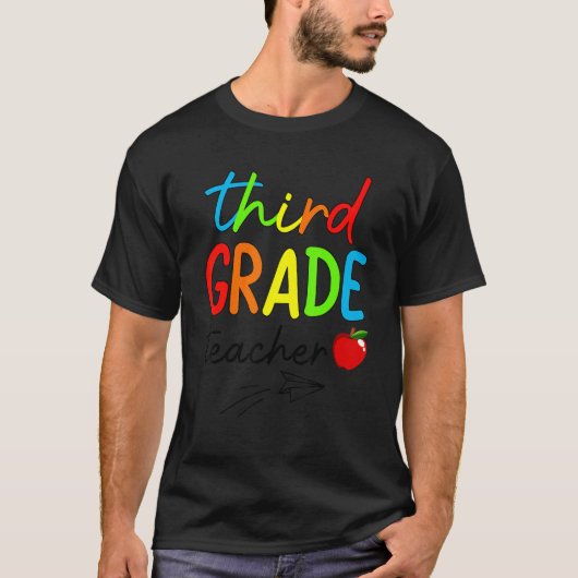 おもしろい3級先生新学期初日O Tシャツ (正面)