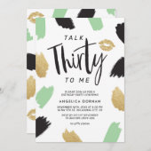 おもしろい30周年パーティの招待状 招待状 (正面/裏面)
