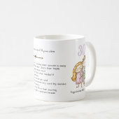 おもしろい30周年結婚洋ナシカスタマイズョ コーヒーマグカップ (正面右)