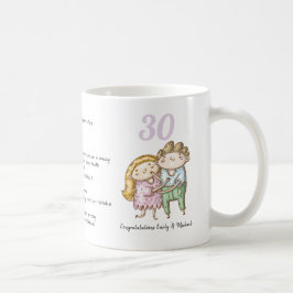おもしろい30周年結婚洋ナシカスタマイズョ コーヒーマグカップ