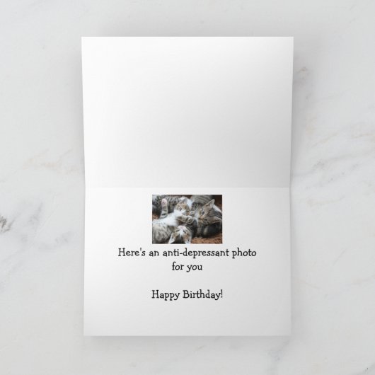 おもしろい30歳の誕生日ネコ猫ユーモア カード (内部)