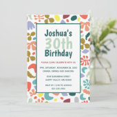 おもしろい30歳の誕生日名前をカスタムすると詳細 招待状 (スタンド正面)