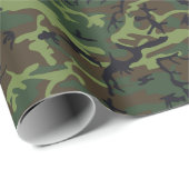 おもしろい4色の森林カムフラージュ ラッピングペーパー (ロールコーナー)