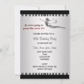 おもしろい40歳の誕生日パーティの招待状 招待状 (裏面)