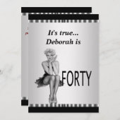 おもしろい40歳の誕生日パーティの招待状 招待状 (正面/裏面)