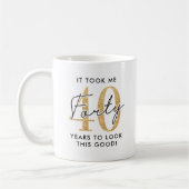 おもしろい40歳の誕生日プレゼント コーヒーマグカップ (左)