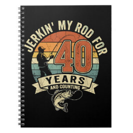 おもしろい40歳の誕生日釣りプレゼント ノートブック