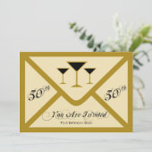 おもしろい50ファンシー歳誕生パーティーの招待 招待状 (スタンド正面)