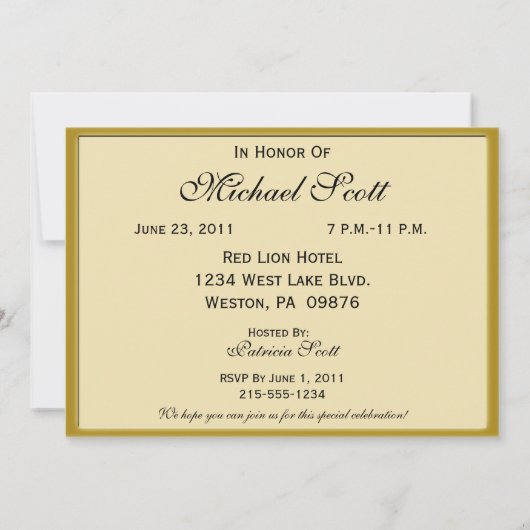 おもしろい50ファンシー歳誕生パーティーの招待 招待状 (裏面)