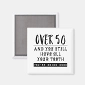 おもしろい50以上のすべての歯のジョーク マグネット (正面/裏面)