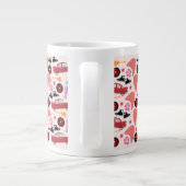 おもしろい50台の車ギタブーメランズパターンルック ジャンボコーヒーマグカップ (裏面)