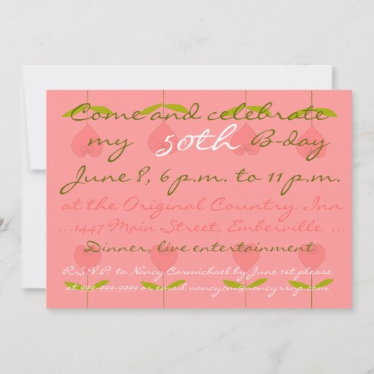 おもしろい50歳の招待状 招待状 (裏面)