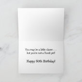 おもしろい50歳の誕生日カード カード (内部)