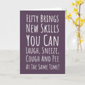 おもしろい50歳の誕生日カード ユーモア ユーモラス50年 カード (黄色い花)