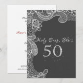 おもしろい50歳の誕生日パーティーの招待状 招待状 (正面/裏面)
