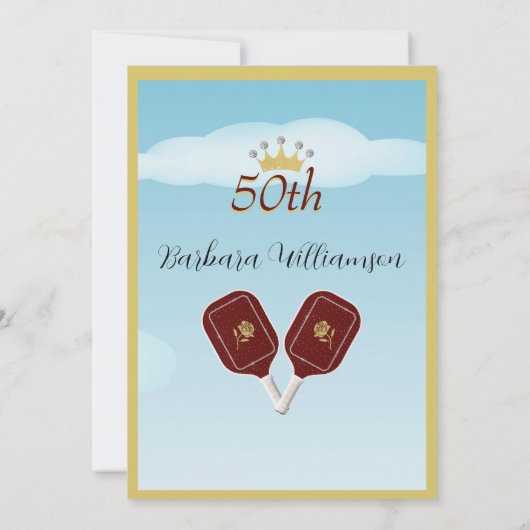 おもしろい50歳の誕生日パーティー 招待状 (裏面)