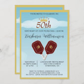 おもしろい50歳の誕生日パーティー 招待状 (正面/裏面)