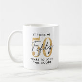 おもしろい50歳の誕生日プレゼント コーヒーマグカップ (左)