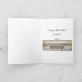 おもしろい50歳工事中 誕生日 カード (内部)