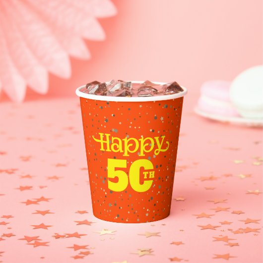 おもしろい50歳 紙コップ (インサイチュ)