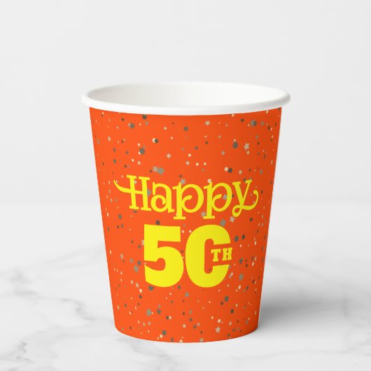 おもしろい50歳 紙コップ (裏面)