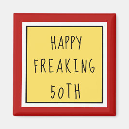 おもしろい50番目のハッピーバースデーギフト マグネット