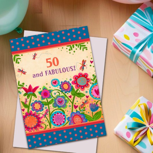 おもしろい50素晴らしいフローラドラゴンフライカラフル時代 カード