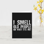 おもしろい50誕生日ギャグギフト私におい古い人ああ私 カード (黄色い花)