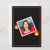 おもしろい50誕生日「Hot Tamale」撮おもしろい影 招待状 (裏面)