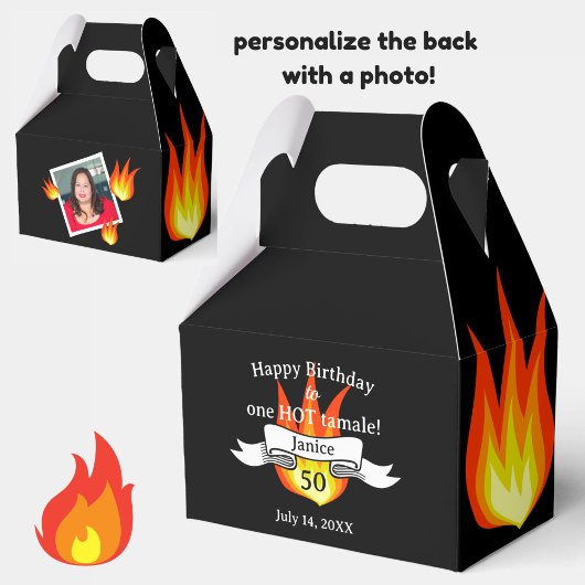 おもしろい50誕生日「Hot Tamale」撮パーソナライズされた影 フェイバーボックス