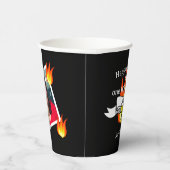 おもしろい50誕生日「Hot Tamale」火おもしろい写真 紙コップ (右)