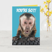 おもしろい50?!再集計を要求する誕生日 カード (黄色い花)