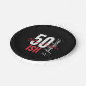 おもしろい50ishと素晴らしい誕生日 ペーパープレート (アングル)