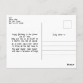 おもしろい50sヴィンテージレトロジュークボックス、誕生日 ポストカード (裏面)